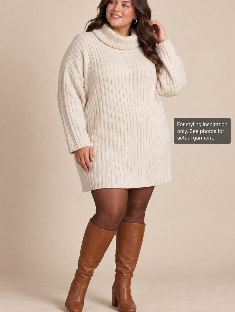 2X- a New day- Ribbed Knit Turtleneck Sweater Dress- NWT